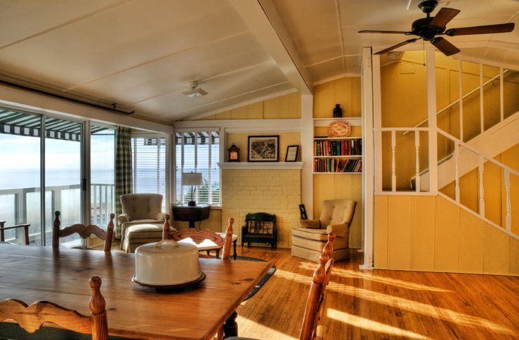 Another picture of the interior of Cottage #14, Crystal Cove State Park